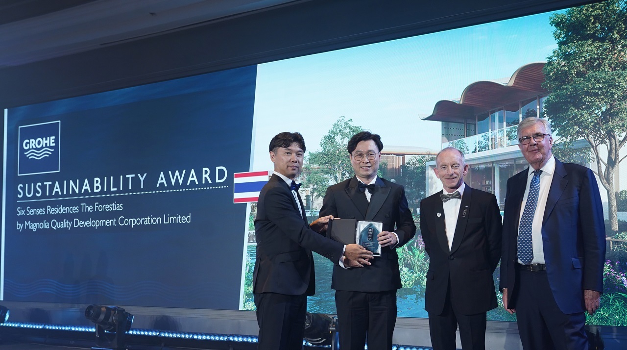 Inaugural GROHE Sustainability Award presented to the Six Senses Residences The Forestias project by Magnolia Quality Development Corporation Limited